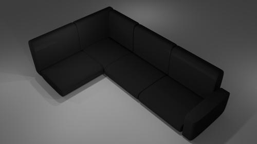 Black Couch (No Legs) preview image